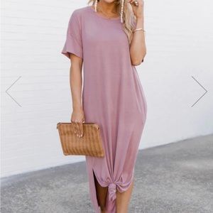 Mauve Midi T-Shirt Dress
